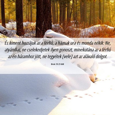 Picture 06 - Bírák 19:23 KAR - És kiment hozzájuk az a férfiú, a háznak ura - Bible Verse Picture
