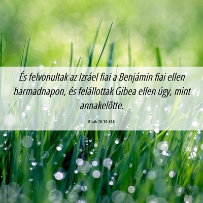 Picture 06 - Bírák 20:30 KAR - És felvonultak az Izráel fiai a Benjámin fiai - Bible Verse Picture