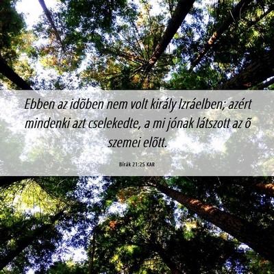 Picture 06 - Bírák 21:25 KAR - Ebben az idõben nem volt király Izráelben; - Bible Verse Picture