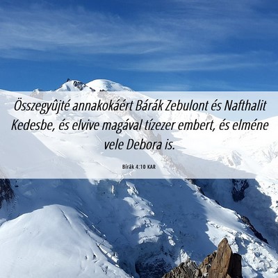 Picture 06 - Bírák 4:10 KAR - Összegyûjté annakokáért Bárák Zebulont és - Bible Verse Picture