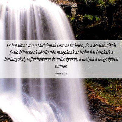 Picture 06 - Bírák 6:2 KAR - És hatalmat võn a Midiániták keze az - Bible Verse Picture