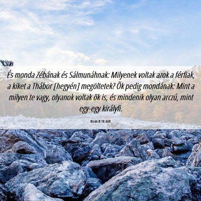 Picture 06 - Bírák 8:18 KAR - És monda Zébának és Sálmunáhnak: Milyenek - Bible Verse Picture