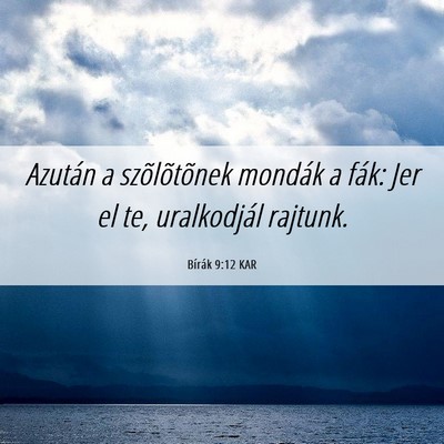 Picture 06 - Bírák 9:12 KAR - Azután a szõlõtõnek mondák a fák: Jer el - Bible Verse Picture