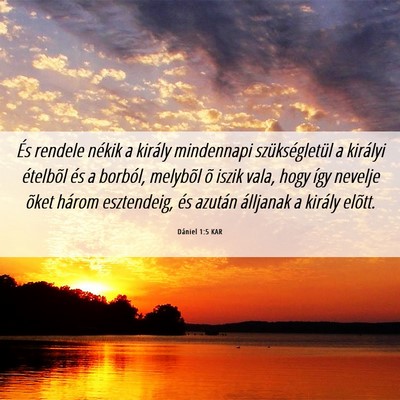 Picture 06 - Dániel 1:5 KAR - És rendele nékik a király mindennapi - Bible Verse Picture
