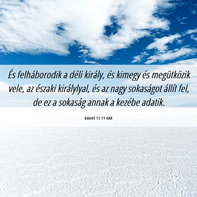 Picture 06 - Dániel 11:11 KAR - És felháborodik a déli király, és kimegy és - Bible Verse Picture