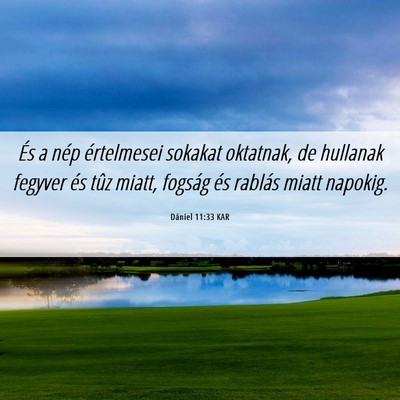 Picture 06 - Dániel 11:33 KAR - És a nép értelmesei sokakat oktatnak, de - Bible Verse Picture