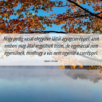 Picture 06 - Dániel 2:43 KAR - Hogy pedig vasat elegyülve láttál - Bible Verse Picture