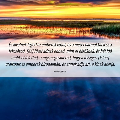 Picture 06 - Dániel 4:29 KAR - És kivetnek téged az emberek közül, és a - Bible Verse Picture