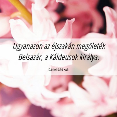 Picture 06 - Dániel 5:30 KAR - Ugyanazon az éjszakán megöleték Belsazár, a - Bible Verse Picture