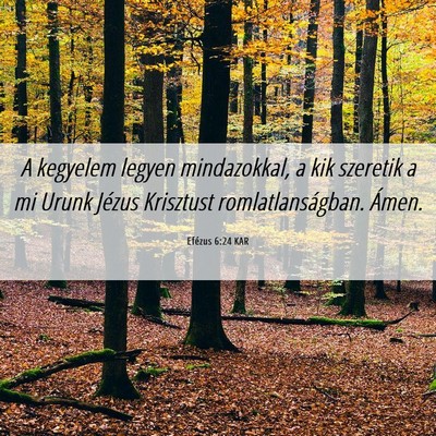 Picture 06 - Efézus 6:24 KAR - A kegyelem legyen mindazokkal, a kik szeretik a - Bible Verse Picture