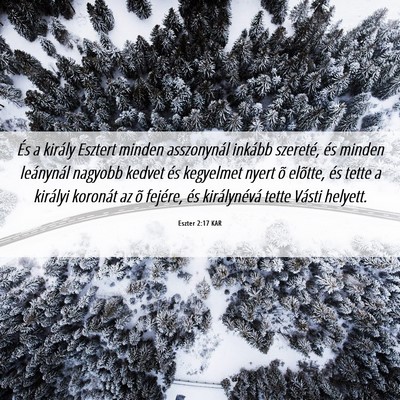 Picture 06 - Eszter 2:17 KAR - És a király Esztert minden asszonynál inkább - Bible Verse Picture