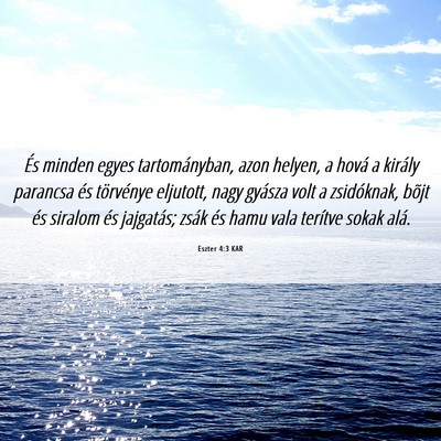 Picture 06 - Eszter 4:3 KAR - És minden egyes tartományban, azon helyen, a - Bible Verse Picture