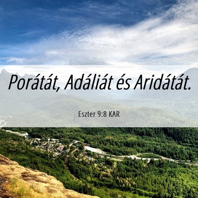 Picture 06 - Eszter 9:8 KAR - Porátát, Adáliát és - Bible Verse Picture