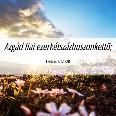 Picture 06 - Ezsdrás 2:12 KAR - Azgád fiai - Bible Verse Picture