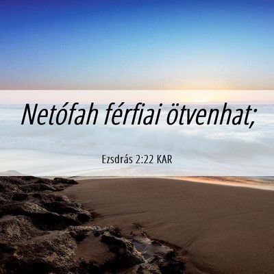 Picture 06 - Ezsdrás 2:22 KAR - Netófah férfiai - Bible Verse Picture