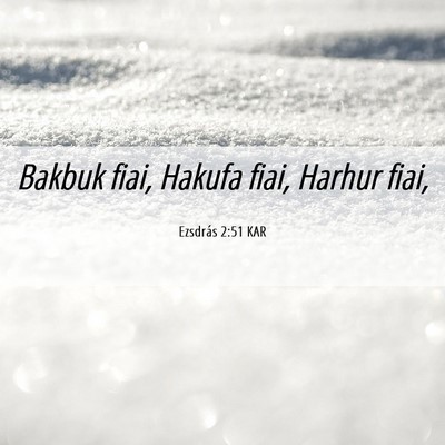 Picture 06 - Ezsdrás 2:51 KAR - Bakbuk fiai, Hakufa fiai, Harhur - Bible Verse Picture