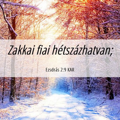 Picture 06 - Ezsdrás 2:9 KAR - Zakkai fiai - Bible Verse Picture
