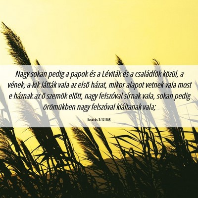 Picture 06 - Ezsdrás 3:12 KAR - Nagy sokan pedig a papok és a Léviták és a - Bible Verse Picture
