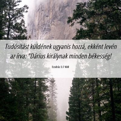 Picture 06 - Ezsdrás 5:7 KAR - Tudósítást küldének ugyanis hozzá, ekként - Bible Verse Picture