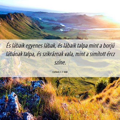 Picture 06 - Ezékiel 1:7 KAR - És lábaik egyenes lábak, és lábaik talpa - Bible Verse Picture