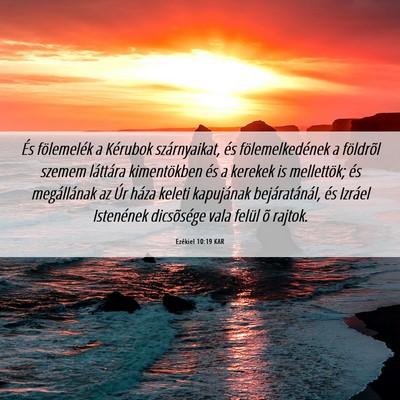 Picture 06 - Ezékiel 10:19 KAR - És fölemelék a Kérubok szárnyaikat, és - Bible Verse Picture