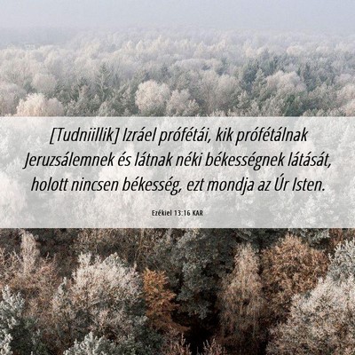 Picture 06 - Ezékiel 13:16 KAR - [Tudniillik] Izráel prófétái, kik - Bible Verse Picture