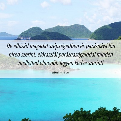 Picture 06 - Ezékiel 16:15 KAR - De elbízád magadat szépségedben és - Bible Verse Picture