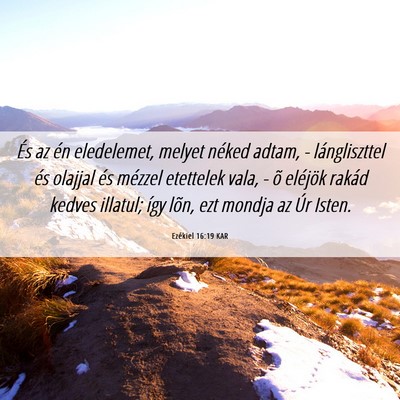 Picture 06 - Ezékiel 16:19 KAR - És az én eledelemet, melyet néked adtam, - - Bible Verse Picture