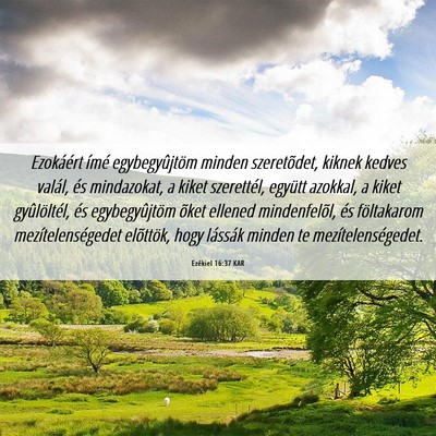 Picture 06 - Ezékiel 16:37 KAR - Ezokáért ímé egybegyûjtöm minden - Bible Verse Picture