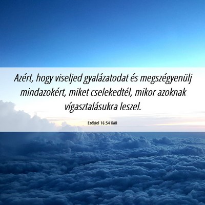 Picture 06 - Ezékiel 16:54 KAR - Azért, hogy viseljed gyalázatodat és - Bible Verse Picture
