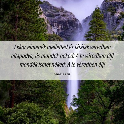 Picture 06 - Ezékiel 16:6 KAR - Ekkor elmenék melletted és látálak véredben - Bible Verse Picture