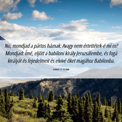 Picture 06 - Ezékiel 17:12 KAR - No, mondjad a pártos háznak: Avagy nem - Bible Verse Picture