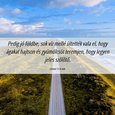 Picture 06 - Ezékiel 17:8 KAR - Pedig jó földbe, sok víz mellé ültették - Bible Verse Picture