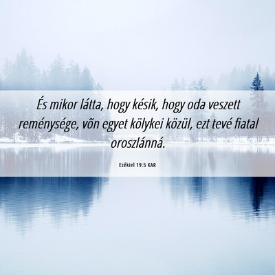 Picture 06 - Ezékiel 19:5 KAR - És mikor látta, hogy késik, hogy oda veszett - Bible Verse Picture