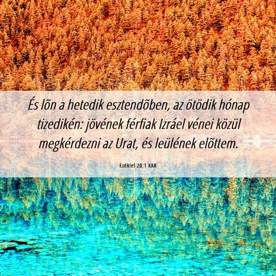 Picture 06 - Ezékiel 20:1 KAR - És lõn a hetedik esztendõben, az ötödik - Bible Verse Picture