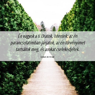 Picture 06 - Ezékiel 20:19 KAR - Én vagyok a ti Uratok, Istentek: az én - Bible Verse Picture