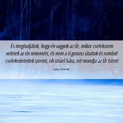 Picture 06 - Ezékiel 20:44 KAR - És megtudjátok, hogy én vagyok az Úr, mikor - Bible Verse Picture