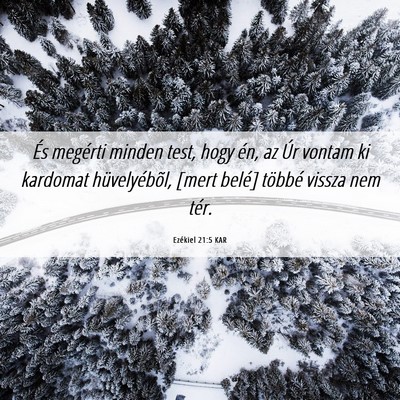 Picture 06 - Ezékiel 21:5 KAR - És megérti minden test, hogy én, az Úr vontam - Bible Verse Picture
