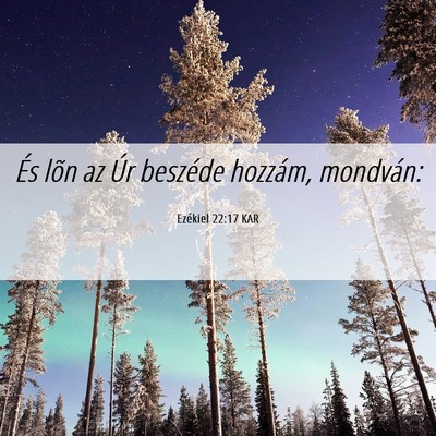 Picture 06 - Ezékiel 22:17 KAR - És lõn az Úr beszéde hozzám, - Bible Verse Picture