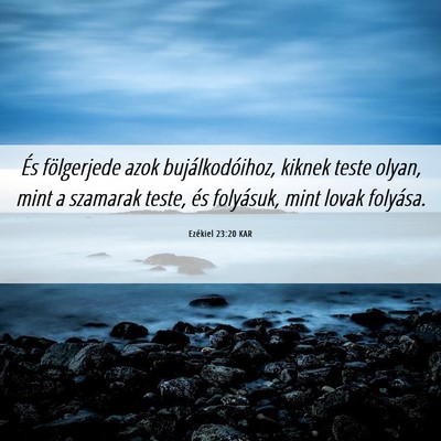 Picture 06 - Ezékiel 23:20 KAR - És fölgerjede azok bujálkodóihoz, kiknek - Bible Verse Picture