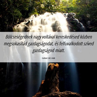 Picture 06 - Ezékiel 28:5 KAR - Bölcseségednek nagy voltával kereskedésed - Bible Verse Picture