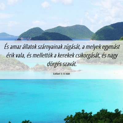 Picture 06 - Ezékiel 3:13 KAR - És amaz állatok szárnyainak zúgását, a - Bible Verse Picture