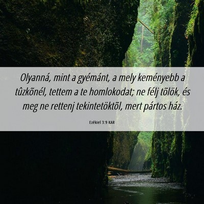 Picture 06 - Ezékiel 3:9 KAR - Olyanná, mint a gyémánt, a mely keményebb a - Bible Verse Picture