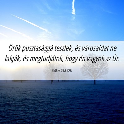 Picture 06 - Ezékiel 35:9 KAR - Örök pusztasággá teszlek, és városaidat ne - Bible Verse Picture