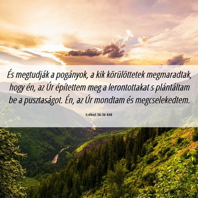 Picture 06 - Ezékiel 36:36 KAR - És megtudják a pogányok, a kik körülöttetek - Bible Verse Picture