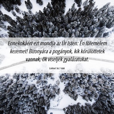 Picture 06 - Ezékiel 36:7 KAR - Ennekokáért ezt mondja az Úr Isten: Én - Bible Verse Picture