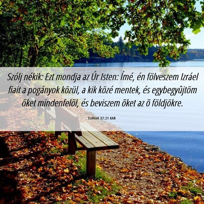 Picture 06 - Ezékiel 37:21 KAR - Szólj nékik: Ezt mondja az Úr Isten: Ímé, - Bible Verse Picture