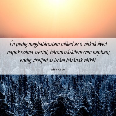 Picture 06 - Ezékiel 4:5 KAR - Én pedig meghatároztam néked az õ vétkök - Bible Verse Picture