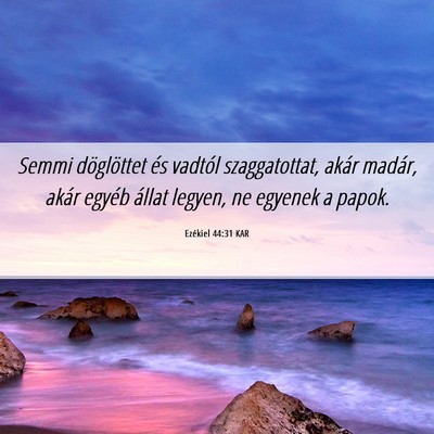 Picture 06 - Ezékiel 44:31 KAR - Semmi döglöttet és vadtól szaggatottat, akár - Bible Verse Picture