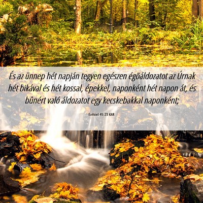 Picture 06 - Ezékiel 45:23 KAR - És az ünnep hét napján tegyen egészen - Bible Verse Picture
